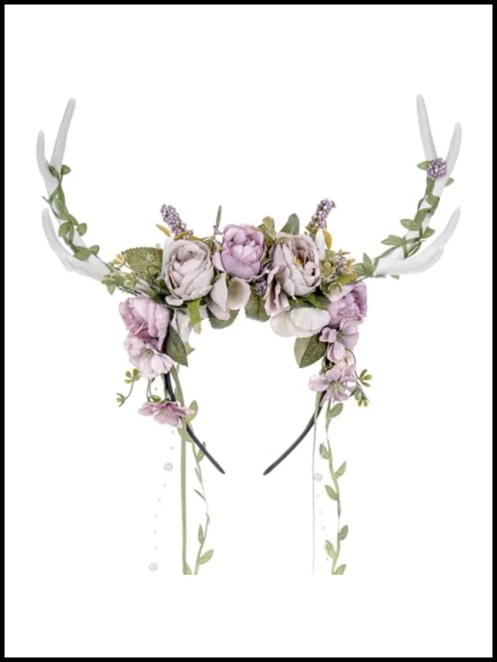 Reindeer Antler Headband Flower Crown Fairy Cosplay Headpiece Women